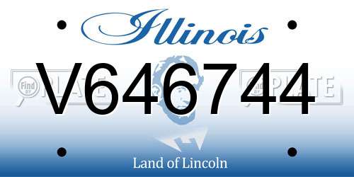 V646744 Illinois License Plate