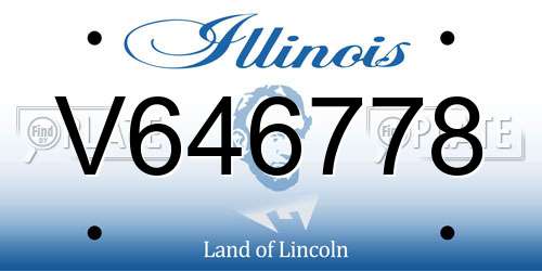 V646778 Illinois License Plate