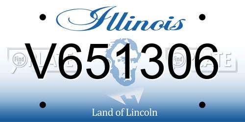 V651306 Illinois License Plate