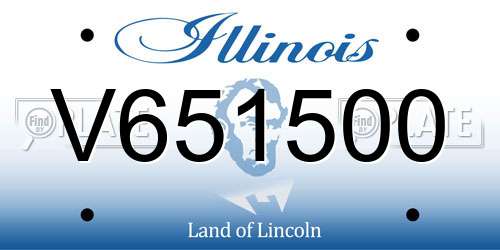 V651500 Illinois License Plate