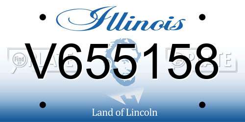 V655158 Illinois License Plate