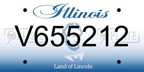 V655212 Illinois License Plate