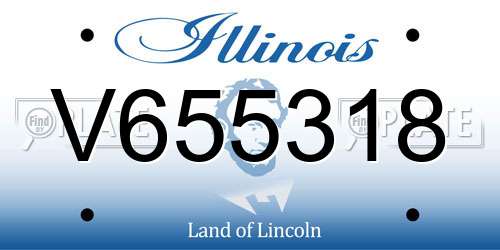 V655318 Illinois License Plate