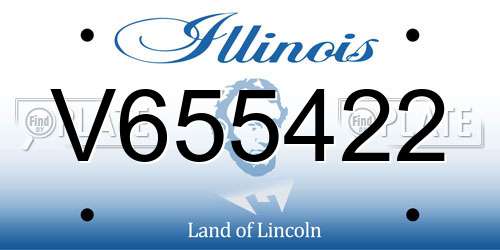 V655422 Illinois License Plate