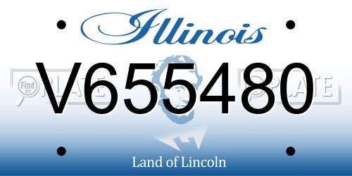 V655480 Illinois License Plate