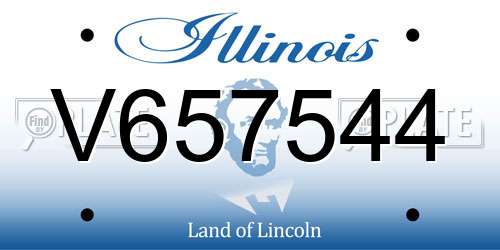 V657544 Illinois License Plate