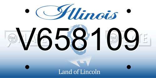 V658109 Illinois License Plate