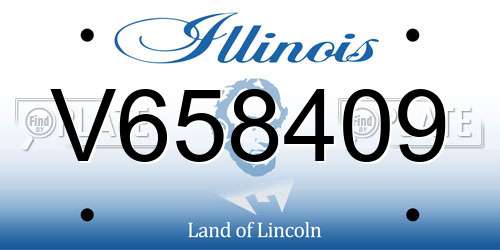 V658409 Illinois License Plate