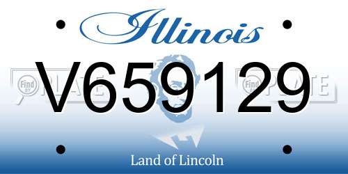 V659129 Illinois License Plate