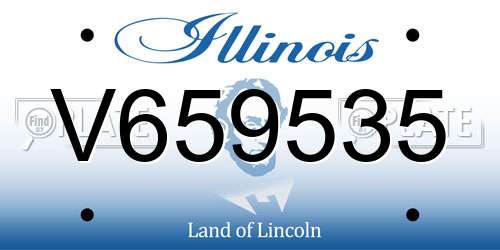V659535 Illinois License Plate