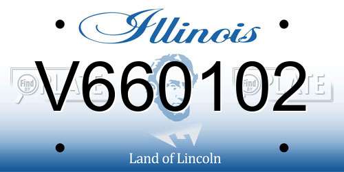 V660102 Illinois License Plate