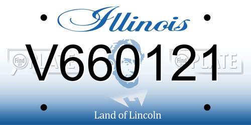 V660121 Illinois License Plate