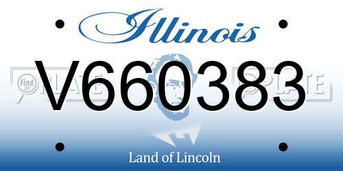 V660383 Illinois License Plate