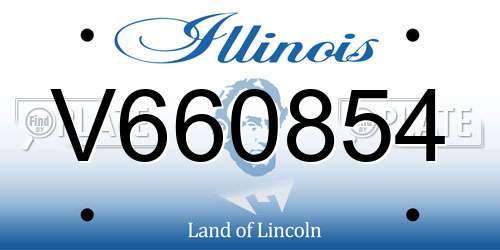 V660854 Illinois License Plate