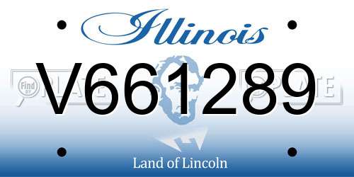 V661289 Illinois License Plate