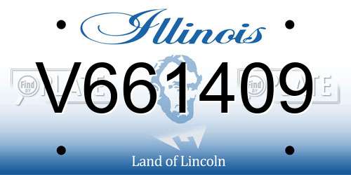V661409 Illinois License Plate