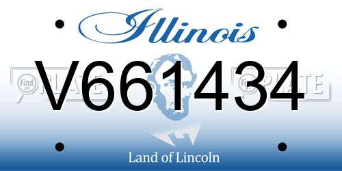 V661434 Illinois License Plate