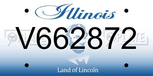 V662872 Illinois License Plate