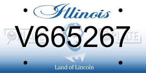 V665267 Illinois License Plate