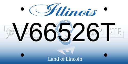 V66526T Illinois License Plate