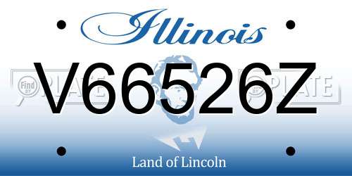 V66526Z Illinois License Plate