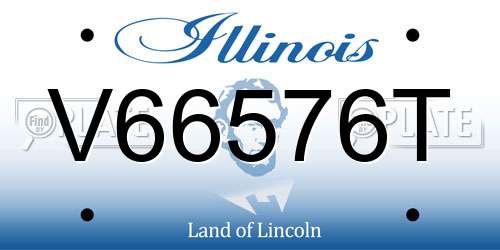 V66576T Illinois License Plate