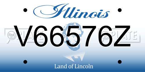 V66576Z Illinois License Plate