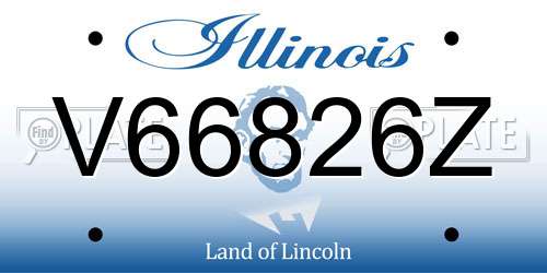 V66826Z Illinois License Plate