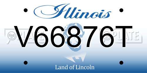 V66876T Illinois License Plate