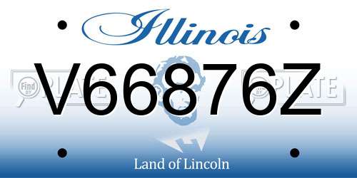 V66876Z Illinois License Plate