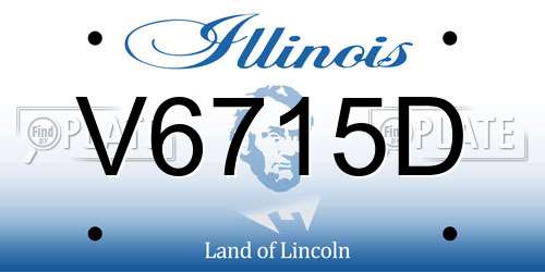 V6715D Illinois License Plate