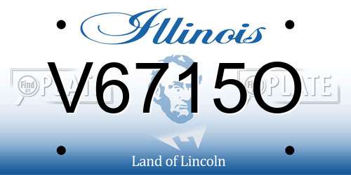 V6715O Illinois License Plate