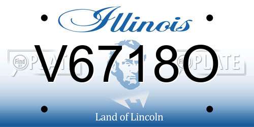 V6718O Illinois License Plate
