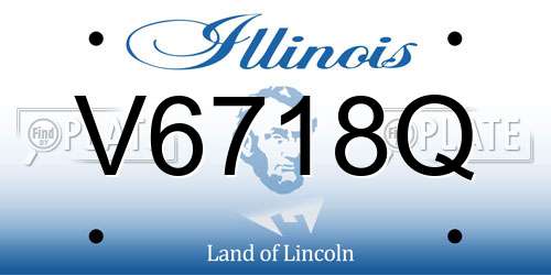 V6718Q Illinois License Plate
