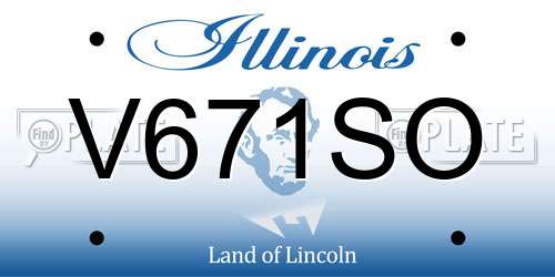 V671SO Illinois License Plate