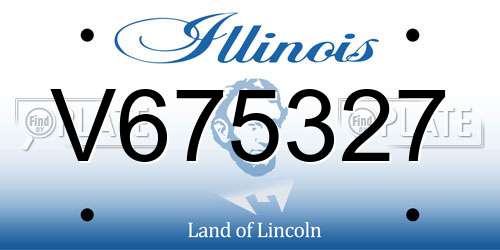 V675327 Illinois License Plate