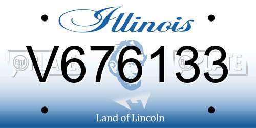 V676133 Illinois License Plate
