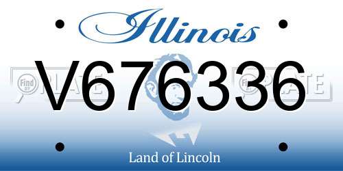 V676336 Illinois License Plate