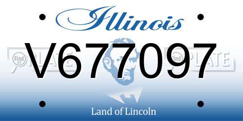 V677097 Illinois License Plate