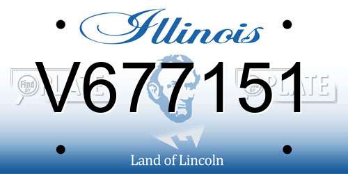 V677151 Illinois License Plate