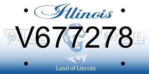 V677278 Illinois License Plate