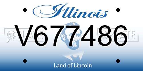 V677486 Illinois License Plate