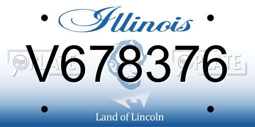 V678376 Illinois License Plate