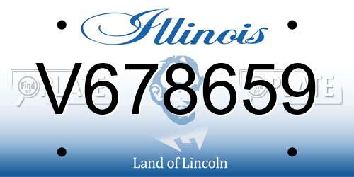 V678659 Illinois License Plate
