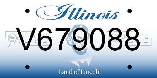 V679088 Illinois License Plate