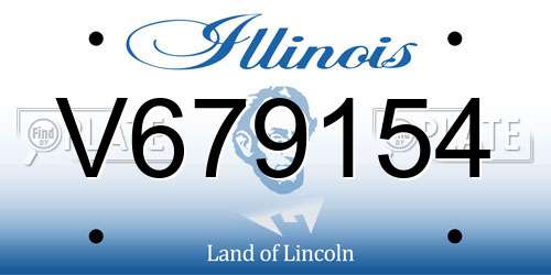 V679154 Illinois License Plate
