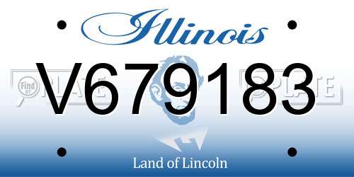 V679183 Illinois License Plate