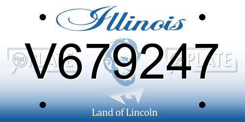 V679247 Illinois License Plate