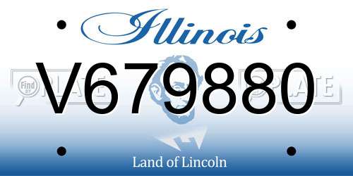 V679880 Illinois License Plate
