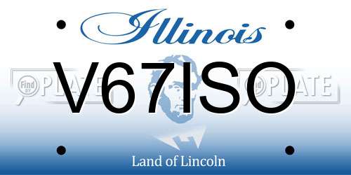 V67ISO Illinois License Plate